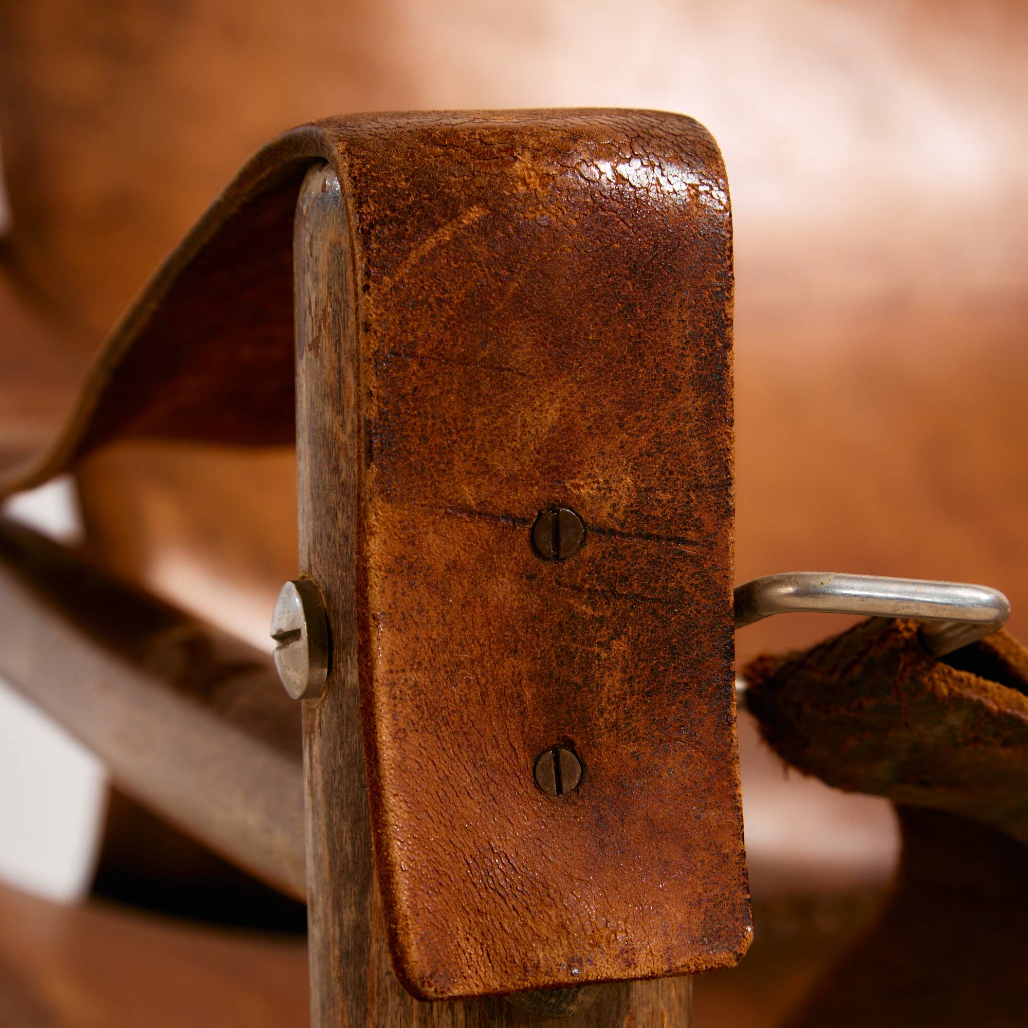 Hungarian calf leather lounge chair