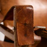 Hungarian calf leather lounge chair