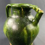 Cruche en grès émaillé vert XIXe