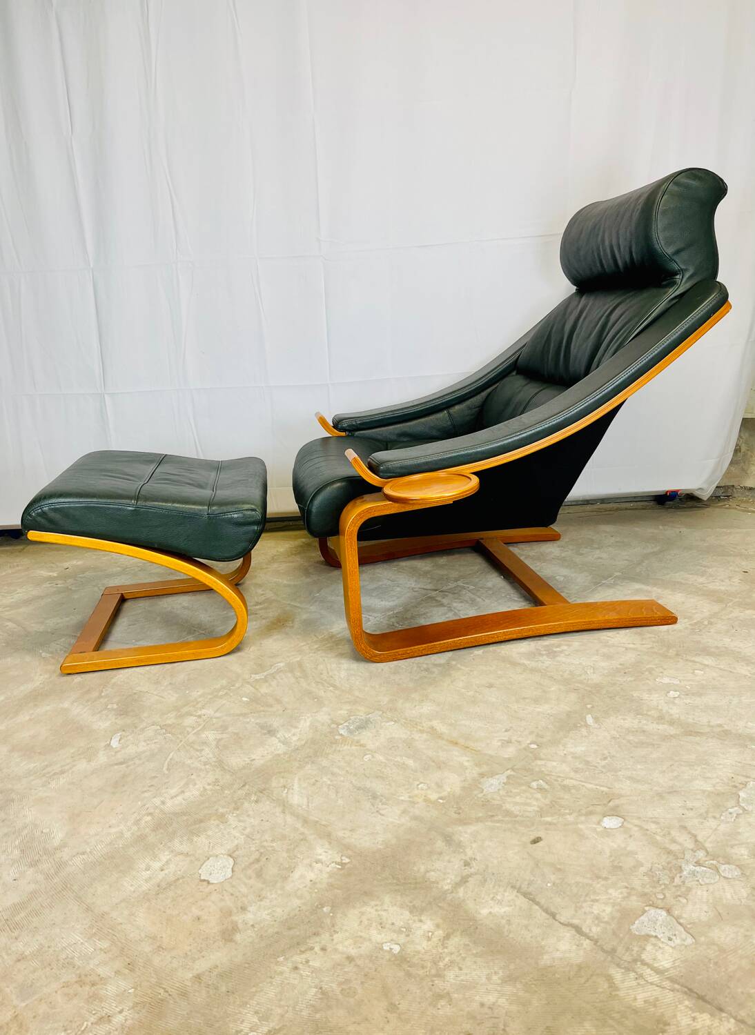 Kroken armchair and footstool by Nelo Möbel Sweden.