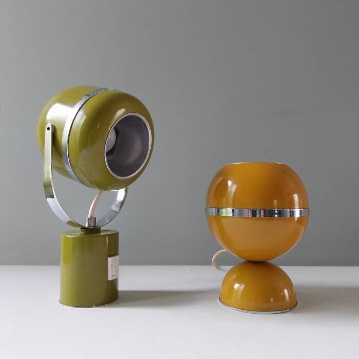 Set of vintage 70s table lamps