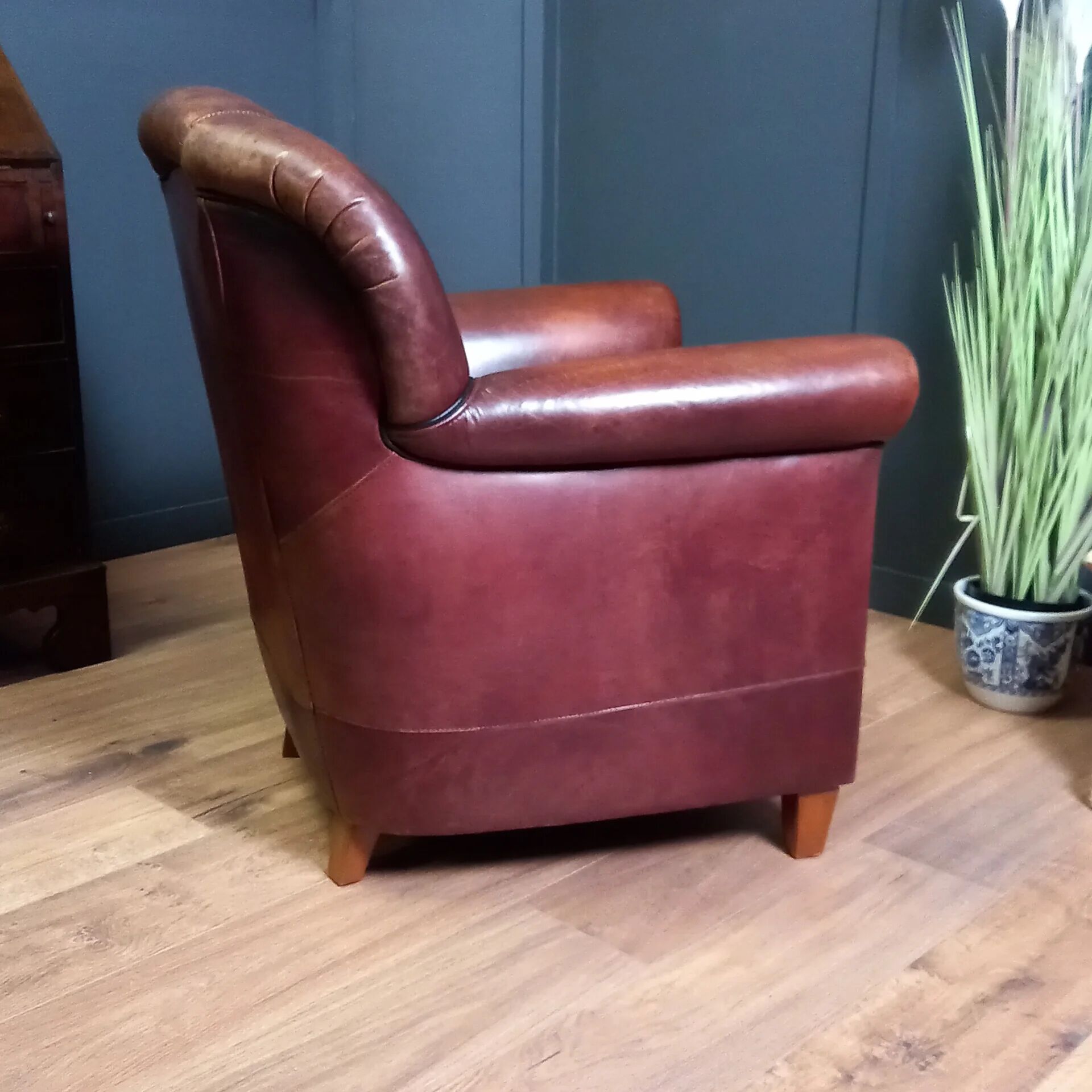 Fauteuil en cuir de mouton