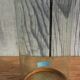 Antique round glass globe 33.5 cm high gilded foot