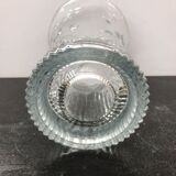 Designer molded glass vase with vintage cherry decor