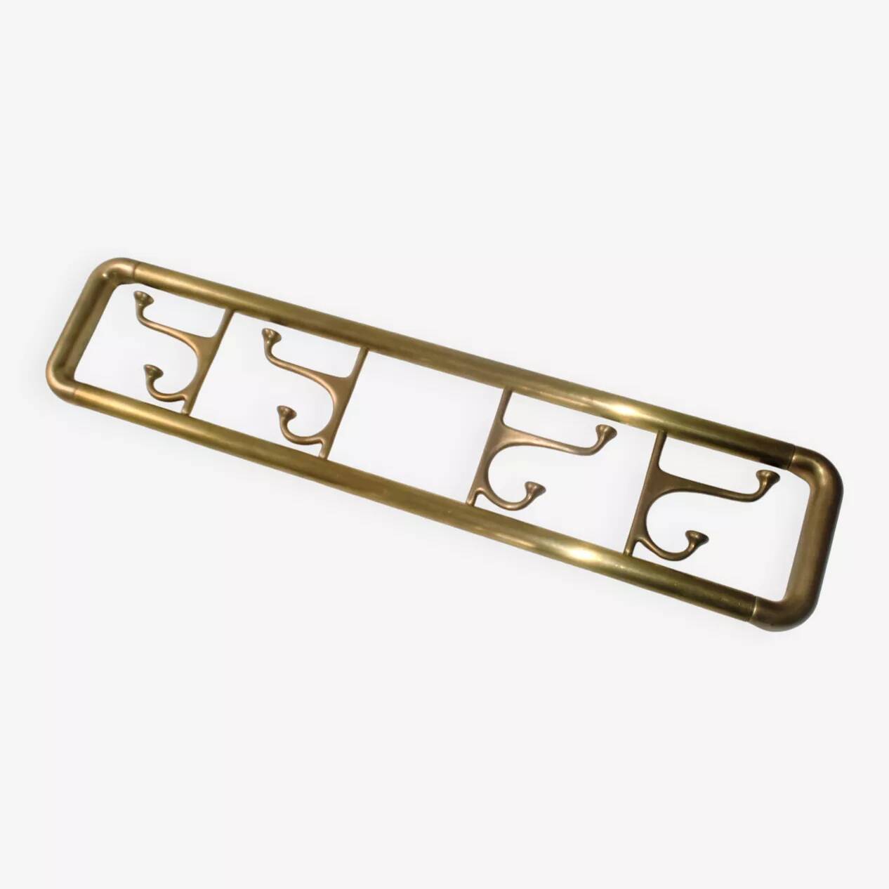 Porte-manteau Art déco en laiton, années 1950, Vintage, Mid-Century, Autriche