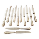 Ercuis - Set of 12 Sully model table knives - in silver metal