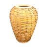 Vase céramique & rotin