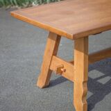 Table de ferme ancienne en bois, table bois, table de salle à manger, brutaliste, chalet, campagne,
