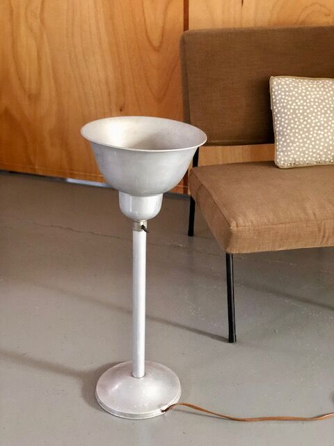 1930s aluminum floor lamp