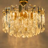 Murano glass light fixture in brass Palazzo, Kalmar, Austria, 1970s