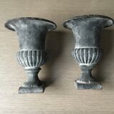 Pair of Medici style Planter Vases Anthracite Grey.