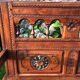 Breton chest bench carved from the early 20th century in solid oak.