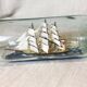 Model boat in glass bottle, 32 cm