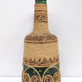 Vintage decorative rope bottle
