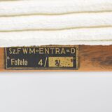 Fully restored vintage armchair by E.Homa, 1960s, beige cord