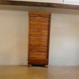 VINTAGE ART DECO FILE FILE / ROLLER SHUTTER CABINET