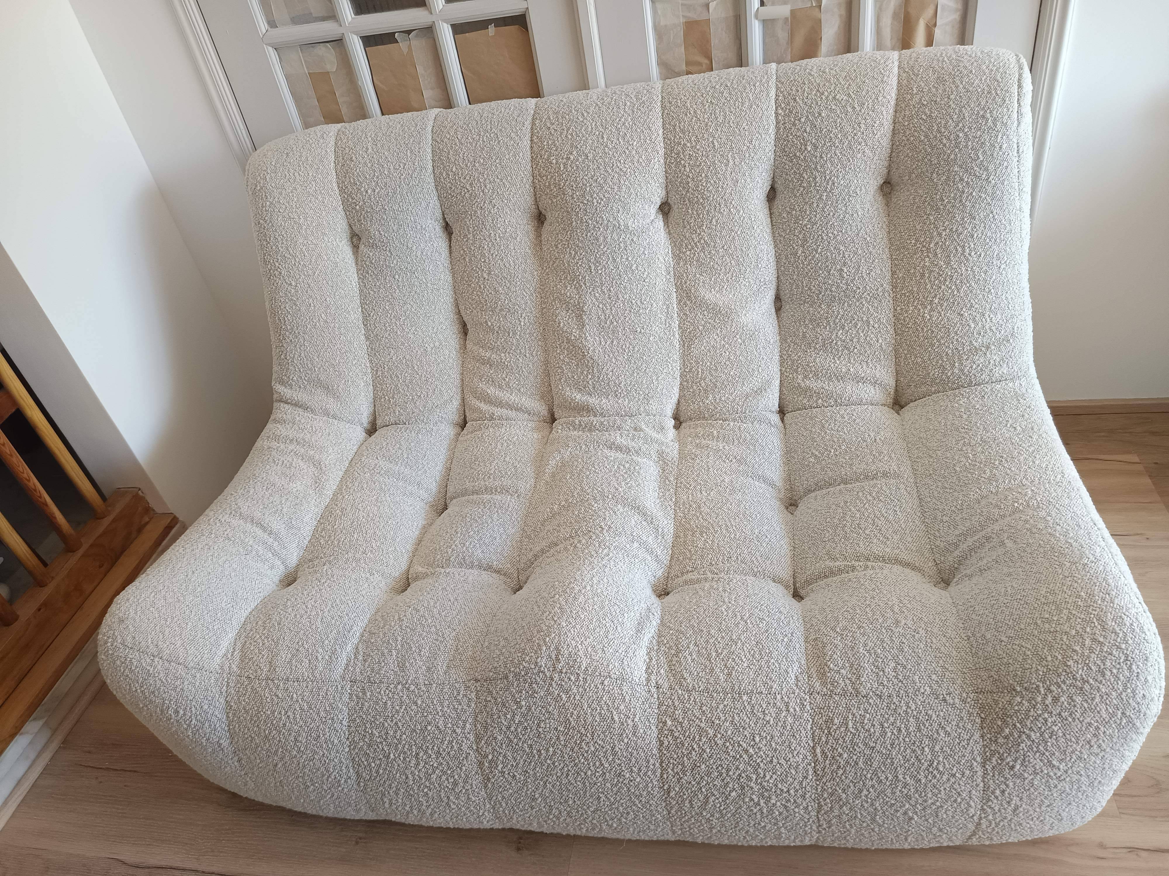 Vintage Steiner two-seater armchair from the 80s.