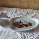 Duck-shaped foie gras dish, Sologne porcelain