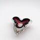 Trilobe Murano Sommerso Ruby Red & Solid Crystal Pocket Vase