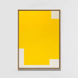 Peinture originale abstraite, jaune citron