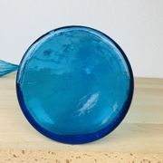 2 Italian Empoli decanters 66 cm mouth-blown glass