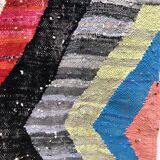 Moroccan Berber carpet Kilim Boucherouite 2.41x1.39m
