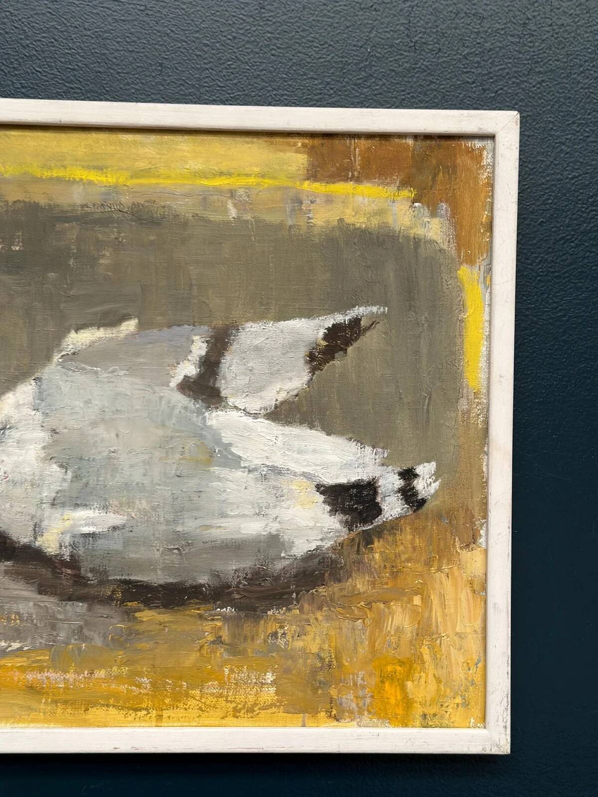 Original Swedish Oil on Canvas – “Seagull” by Ingeborg Stragnell – Signed