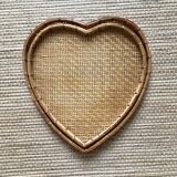 Pair of decorative trays in braided bamboo