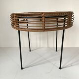 Rattan coffee table circa 1950