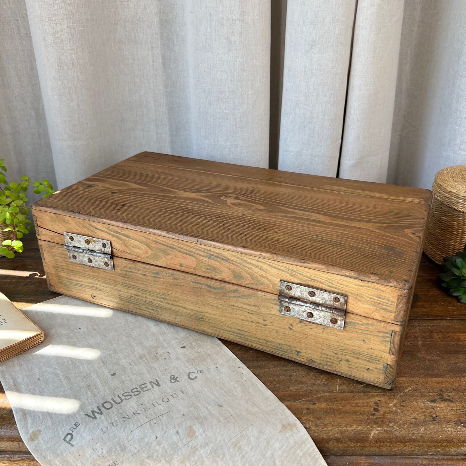 Wooden suitcase