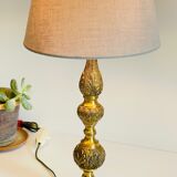 Lamp in brass solid and fabric