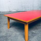 Mid-Century Red Coffee Table, Belgium, 1950s