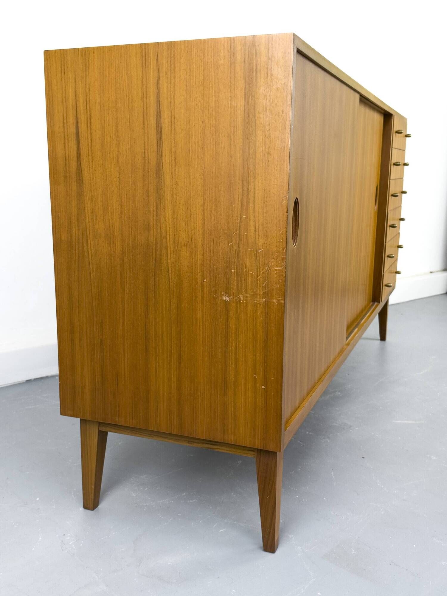 Mid-Century Sideboard in Walnut by Georg Satink for WK Möbel, 1950s