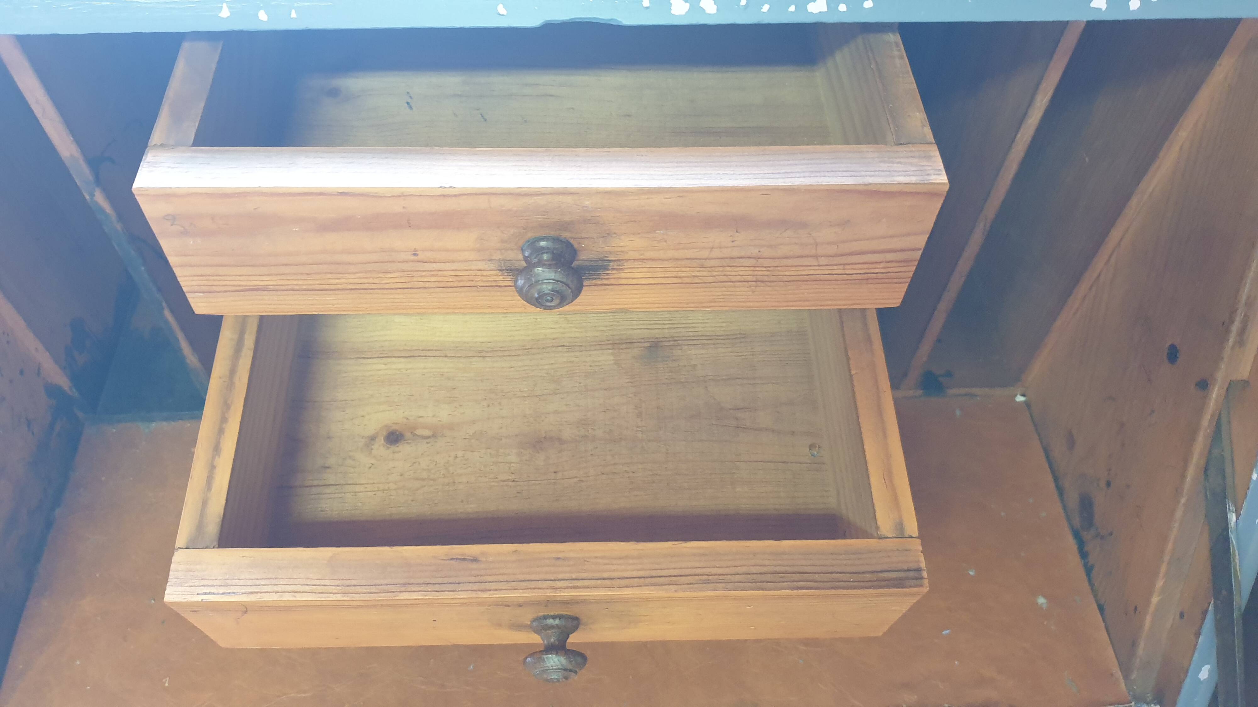 Blue school desk, early 20th century