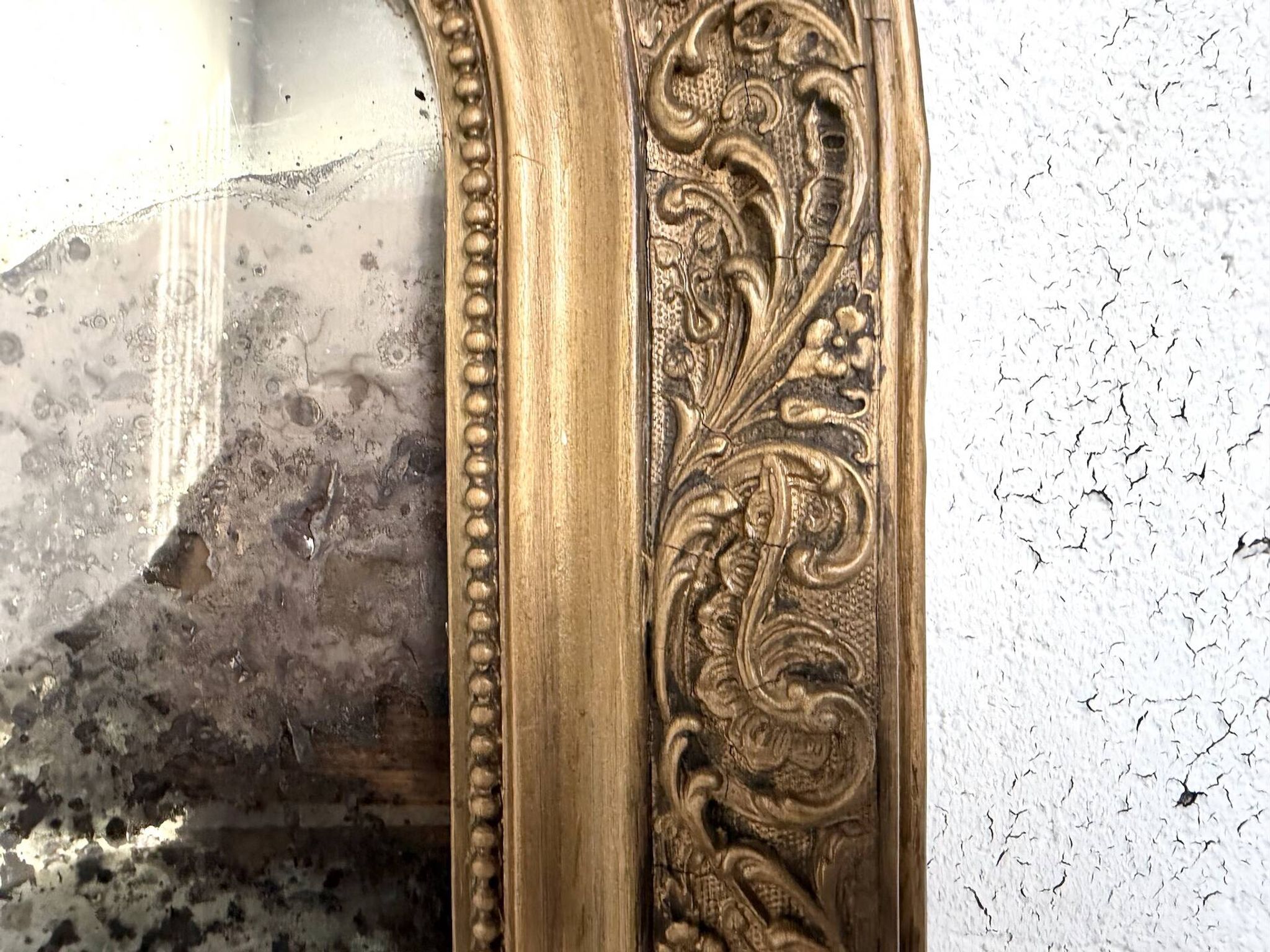 Miroir ancien au mercure, XIXe siècle