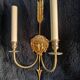 Lucien Gau Bronze Wall Lights Empire Woman Medallion