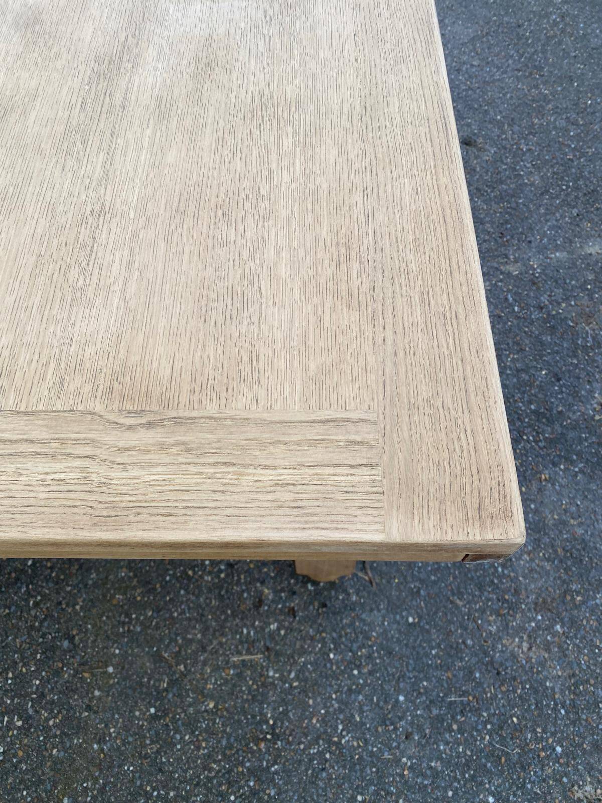 Renovated 19th-century oak extendable farmhouse dining table 160-240cm