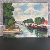 Canal barge painting
