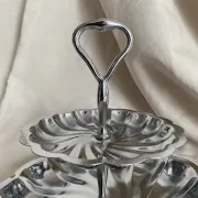 Presentation dish 2 stainless steel trays, 1970s-80s