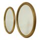 Pair of Oval Gold-Leaf Mirrors, France, 20th Century