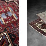 Vintage handwoven Zanjan Hamadan oriental rug, Middle East, 1960s.