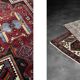 Vintage handwoven Zanjan Hamadan oriental rug, Middle East, 1960s.