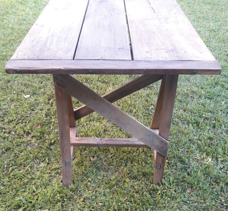 table tréteaux 2m atelier campagne ancienne