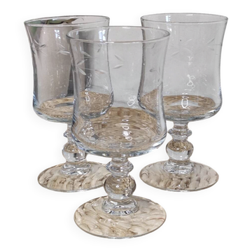Large cut crystal glasses