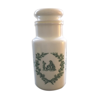 White apothecary jar