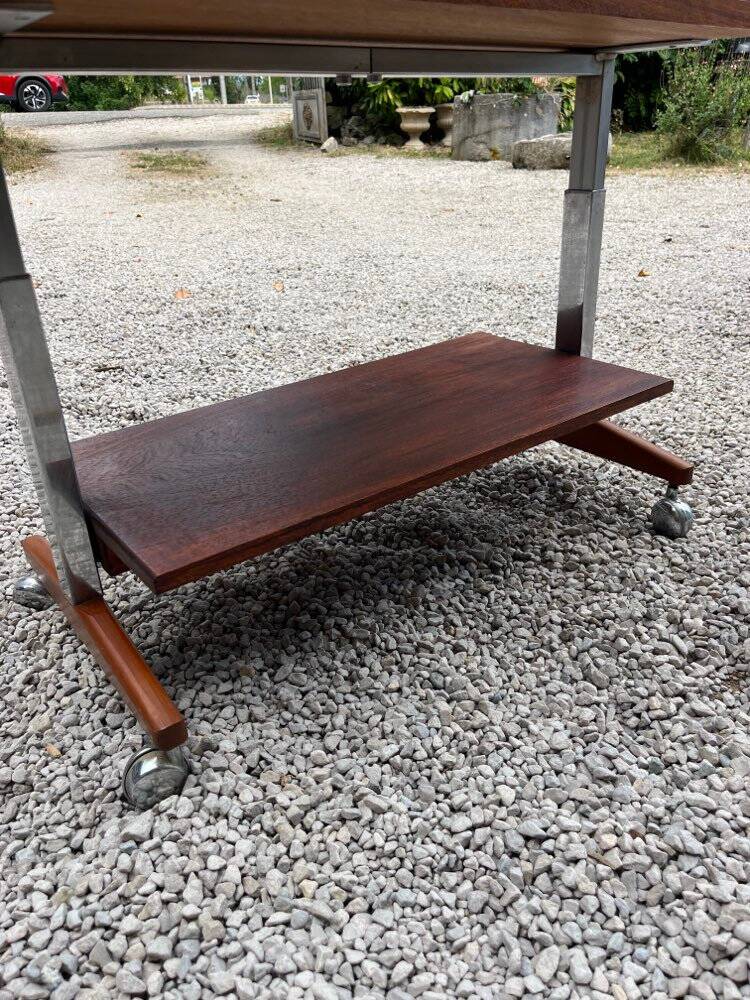 Vintage wood and metal console
