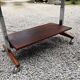 Vintage wood and metal console