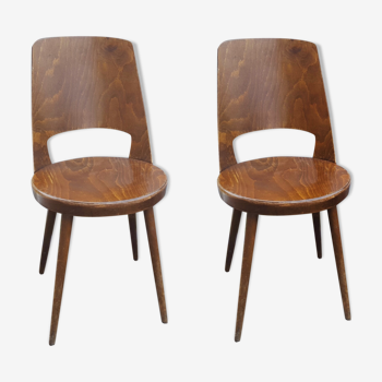 Paire de chaises Baumann modèle Mondor années 60