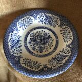 2 cups blue English porcelain