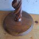 Candlestick / Bolster / Old plant holder in turned wood